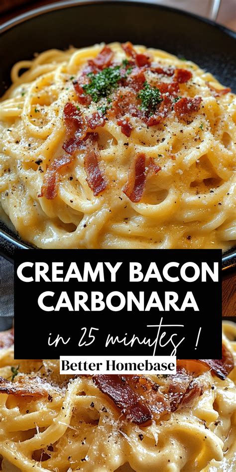 Classic 25-Minute Bacon Carbonara Pasta (Quick & Easy) | Recipe | Bacon ...