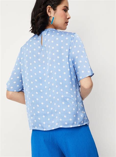 Buy Women Polka Dot Top with Necklace Online at just Rs. 899.0 ...