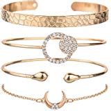 Shining Diva Fashion Jewellery Crystal Multilayer Charm Bracelet for ...