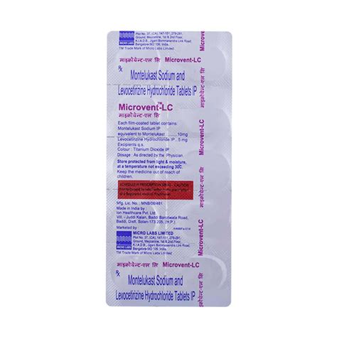 Microvent-LC Tablet: Uses, Side Effects, Price, Dosage & More Info ...