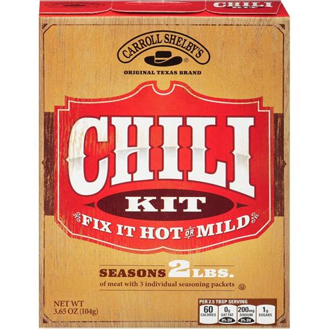 Amazon.com : 2 set of 3 Carroll Shelby Chili Texas Kit 3.65 OZ : Everything Else