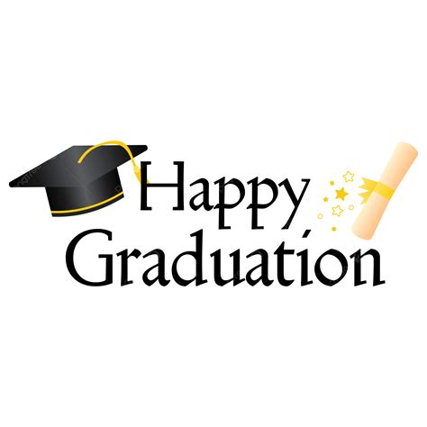 Happy Graduation Text Vector Graduation Hat And Certificate Design ...