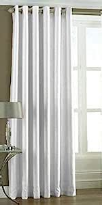 Buy Exporthub 1 Piece Eyelet Polyester Window Curtain - 5ft, White ...