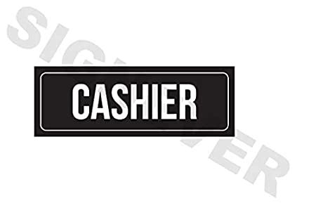 SIGN EVER Cashier Information Printed Sign Sticker for Office Home ...