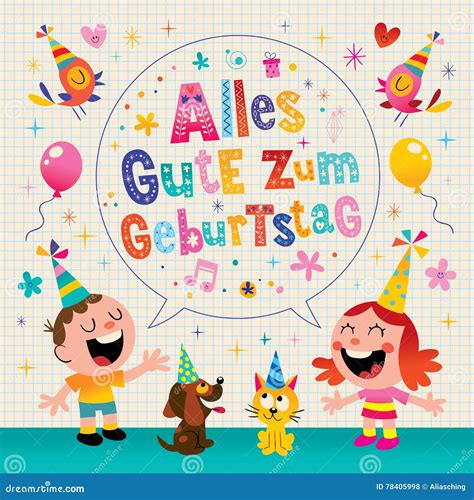 Alles Gute Zum Geburtstag Deutsch German Happy Birthday Greeting Card ...