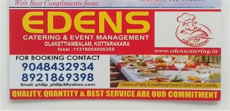 Edens Catering & Event Management, Thekkekara