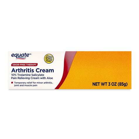 Equate Odor-Free Arthritis Cream 10% Trolamine Salicylate with Aloe, 3 oz, Compare to Aspercreme ...