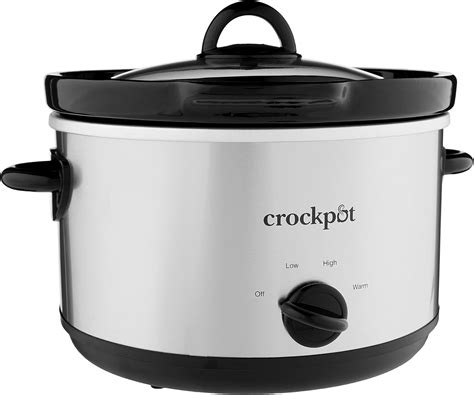 Crock-Pot SCR503SP 5-Quart Smudgeproof Round Manual Slow Cooker with ...