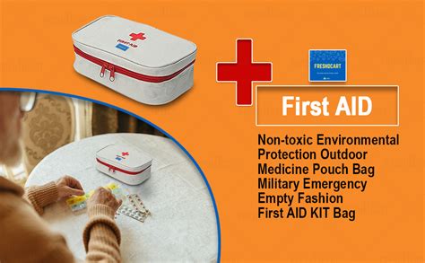 FreshDcart Fabric Portable Medical First Aid Kit Pouch Empty Bag ...