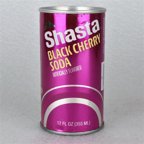 VTG 1970s Shasta Black Cherry Soda Pop Can 12oz Straight Steel Hayward ...