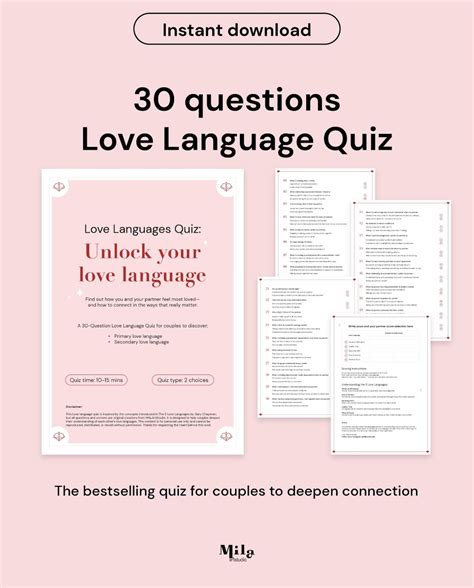 Couples Love Language Quiz: Relationship Test, Printable (PDF Download ...