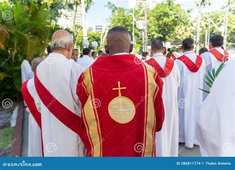 Catholic Church Priests Attend a Palm Sunday Mass Editorial Stock Image ...