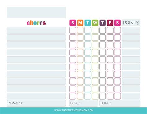 Free Chore Chart Printables for Kids :: Southern Savers