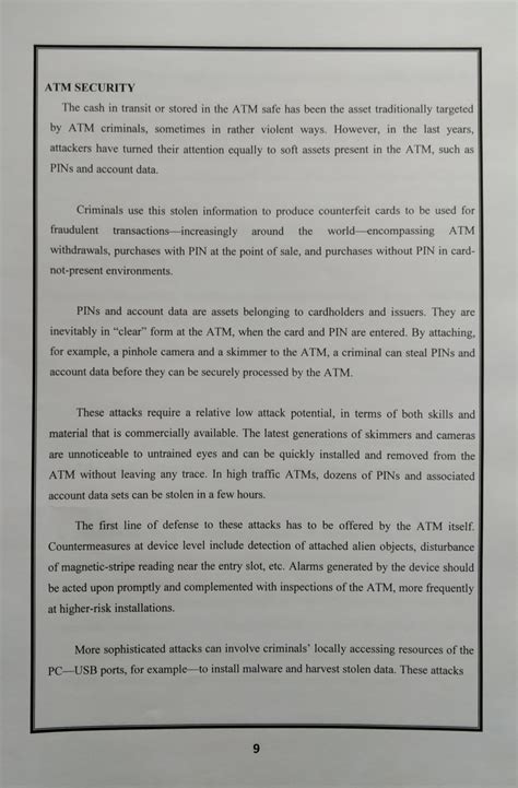 ATM security - The Banks have to consider this which will still improve ...