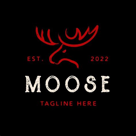 Moose deer dry ink brush logo vector icon illustration design | Premium ...