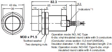 E2E NEXT Proximity Sensor/Dimensions | OMRON Industrial Automation India