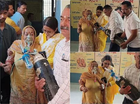 Lok Sabha Elections 2024: हाथ में ऑक्सीजन सिलेंडर, मुंह पर मास्क... 72 ...