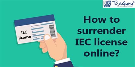 How to surrender IEC license online?