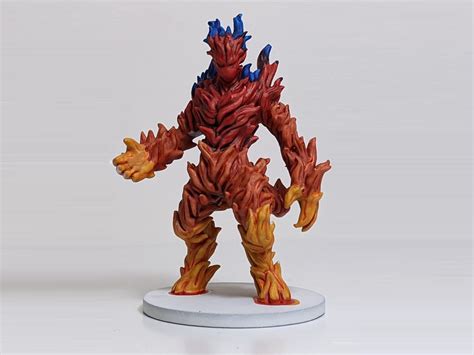 Fire elemental dnd miniature Remixed by Darkwing - MakerWorld