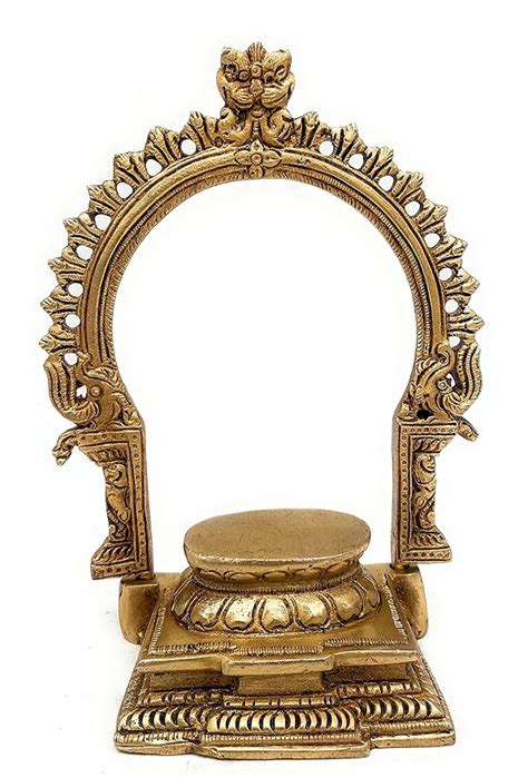 Bhunes Brass Shinghashan Chowki Peetha with Prabhawali for God Peeta ...