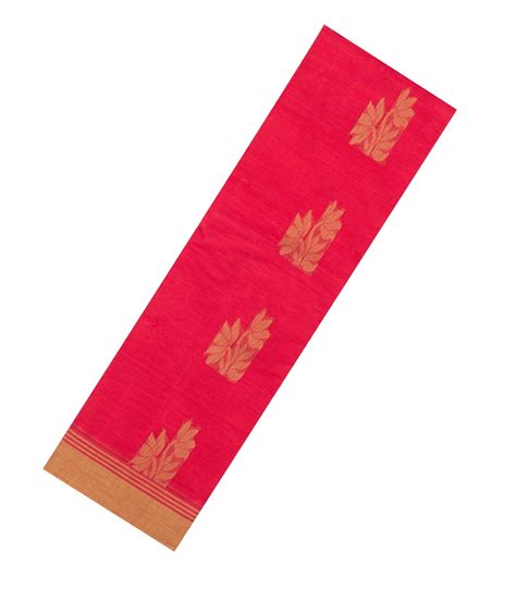 Red Woven Rasipuram Cotton Saree With Floral Motifs-RA2466 – RmKV Silks ...