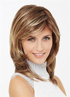 Shoulder Length Hairstyles Bangs by Shoulder Length Layered Synthetic Hair Wigs With Shoulder Length Hairstyles Bangs