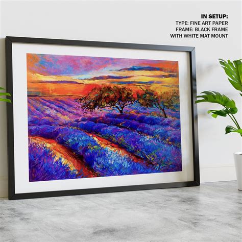 Buy Lavender Field Landscape Art Paintings & Prints Online India at ...