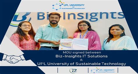 MoU with Biz-Insights IT Solutions, Surat | UPL University of ...