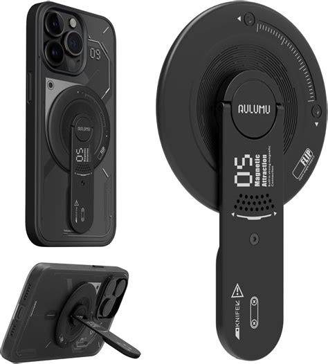 Aulumu G05 Magnetic Grip Stand for MagSafe | Removable 360° Adjustable ...