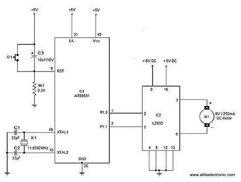 Image result for DC Motor Using 8051 Using Proteus