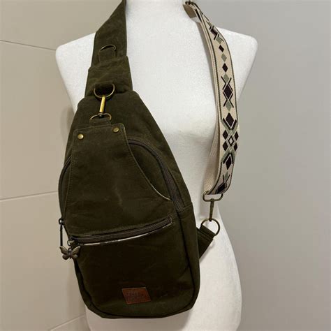Retro Sling Bag/waxed Canvas Sling Bag - Etsy