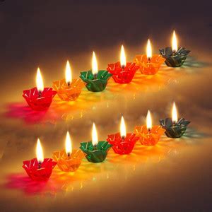 Da Novira 3D Reflection Diya Multi Shape & multicolor Diya for Diwali ...