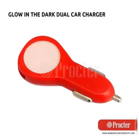 GLOW IN THE DARK Dual Car Charger C50 in bulk for corporate gifting ...