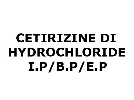 Cetirizine Di Hydrochloride BP Manufacturer,Supplier,Exporter