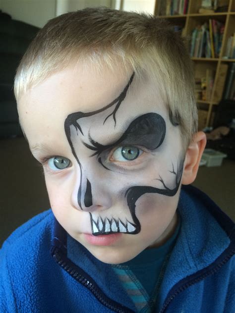 Skeleton Face Painting at PaintingValley.com | Explore collection of ...