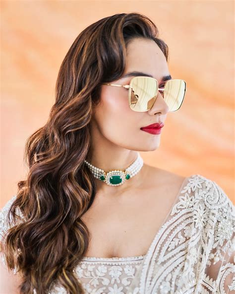 Manushi Chhillar Looks Like Royalty In This Sheer Ivory Saree