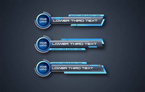 Abstract futuristic geometric lower third banner design | Premium Vector