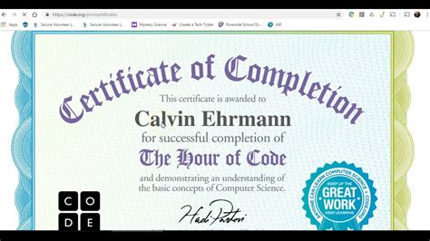 Code.org Certificate 的图像结果