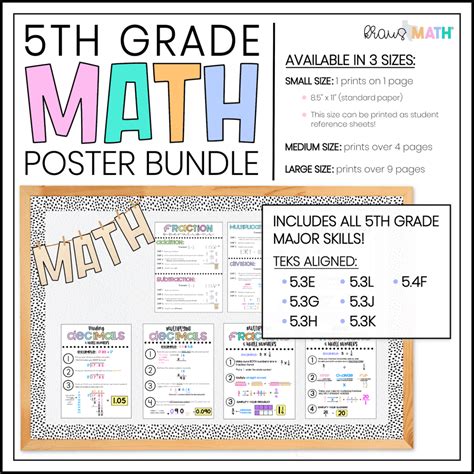Image result for 5th Grade Math Posters