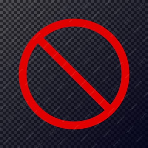 Premium Vector | No sign on transparent background Vector Illustration ...