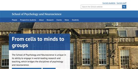 University of St Andrews School of Psychology and Neuroscience - The ...