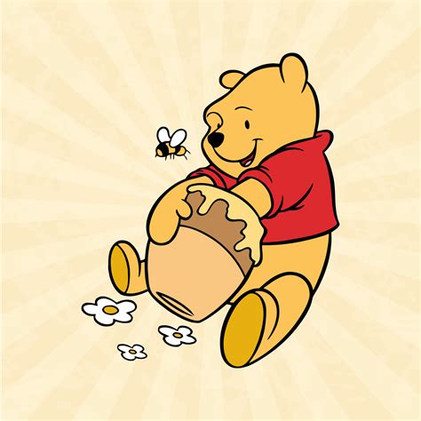 Winnie The Pooh Eating Honey