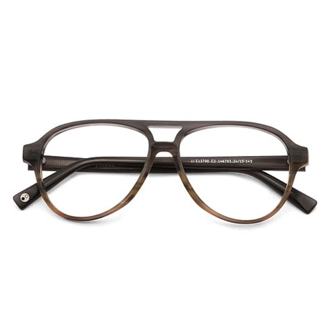 Buy Matte Grey Brown Matte Grey Full Rim Aviator John Jacobs Rich ...