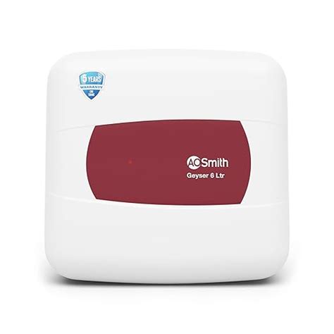 Buy AO Smith Geyser 6 Litre 5 Star Rating (BEE) | Powerful 2KW Heating ...