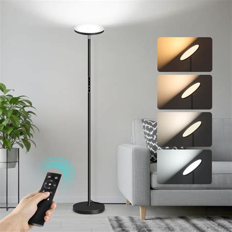 OUTON LED Uplighter Floor Lamp 30W 3000LM, Bright Modern Torchiere ...