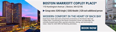 Hotels | 2025 MRS Fall Meeting | Boston, Massachusetts