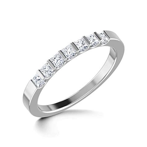 Buy CaratLane 18k White Gold and Diamond Metro Princess Ring at Amazon.in