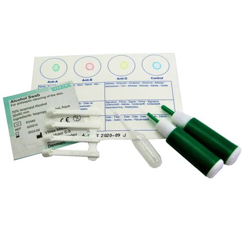 1 x Blood Type Test Kit - Group Tests - Eldoncard Testing - A,B,O,AB ...