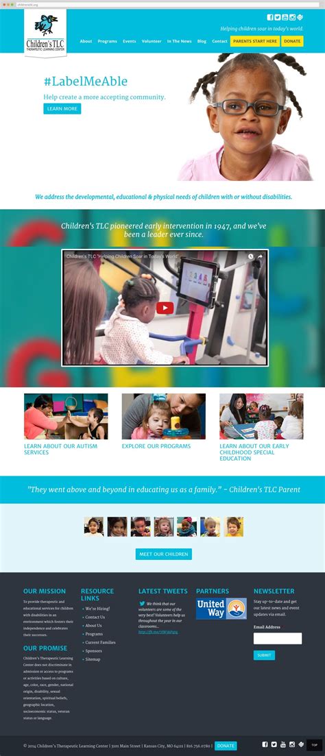 Children's Therapeutic Learning Center website by &Pixels