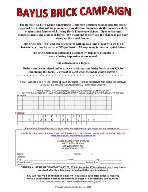 Fillable Online bricks order form final3docx Fax Email Print - pdfFiller